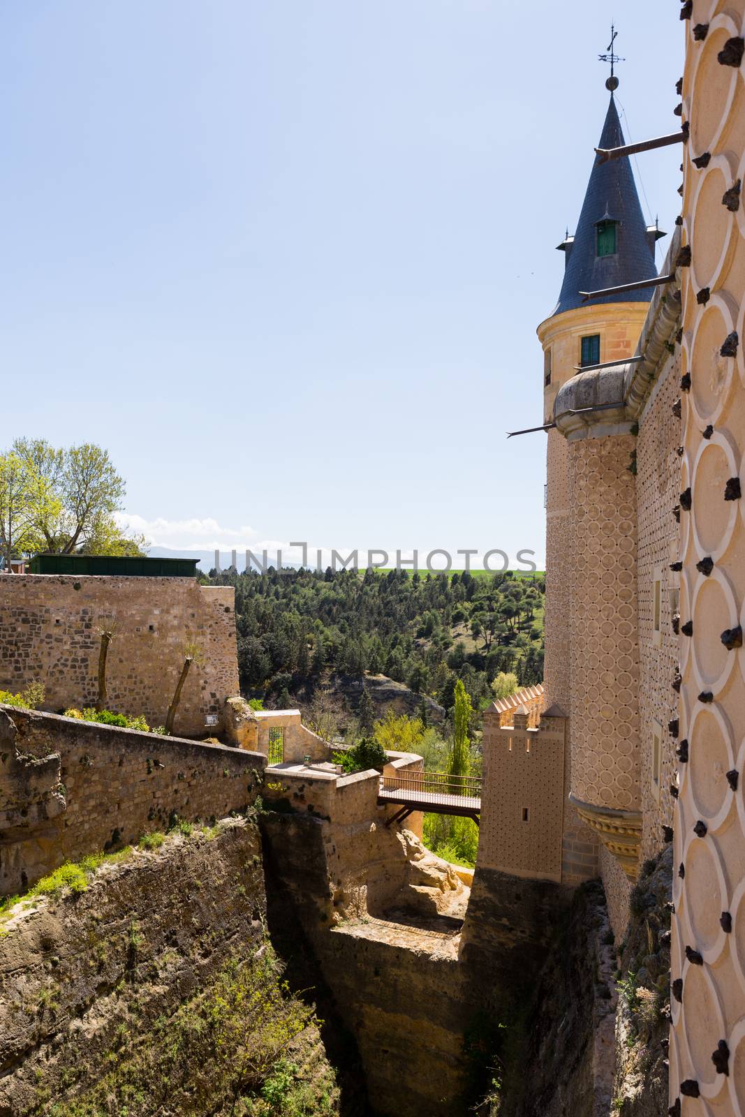 Details of the famous Alcazar castle of Segovia, Castilla y Leon, Spain