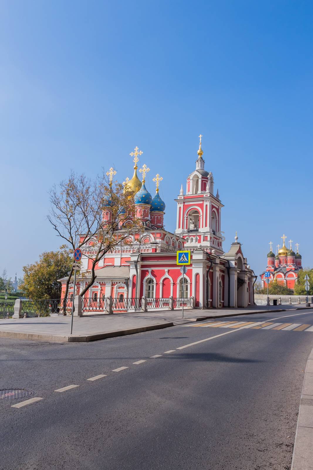 Church of St George (the Protection of the Blessed Virgin) on the Pskov mountain on Varvarka street in center of Moscow city