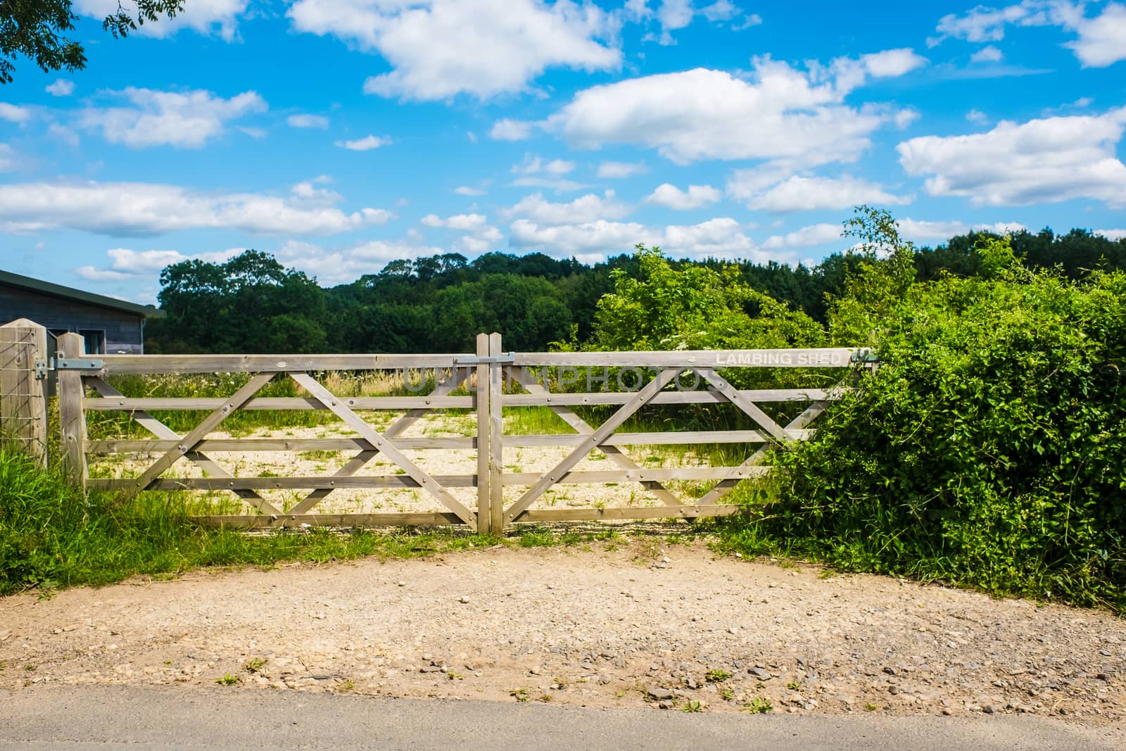 landscape of the Cotswolds in beautiful summer sunshine UK