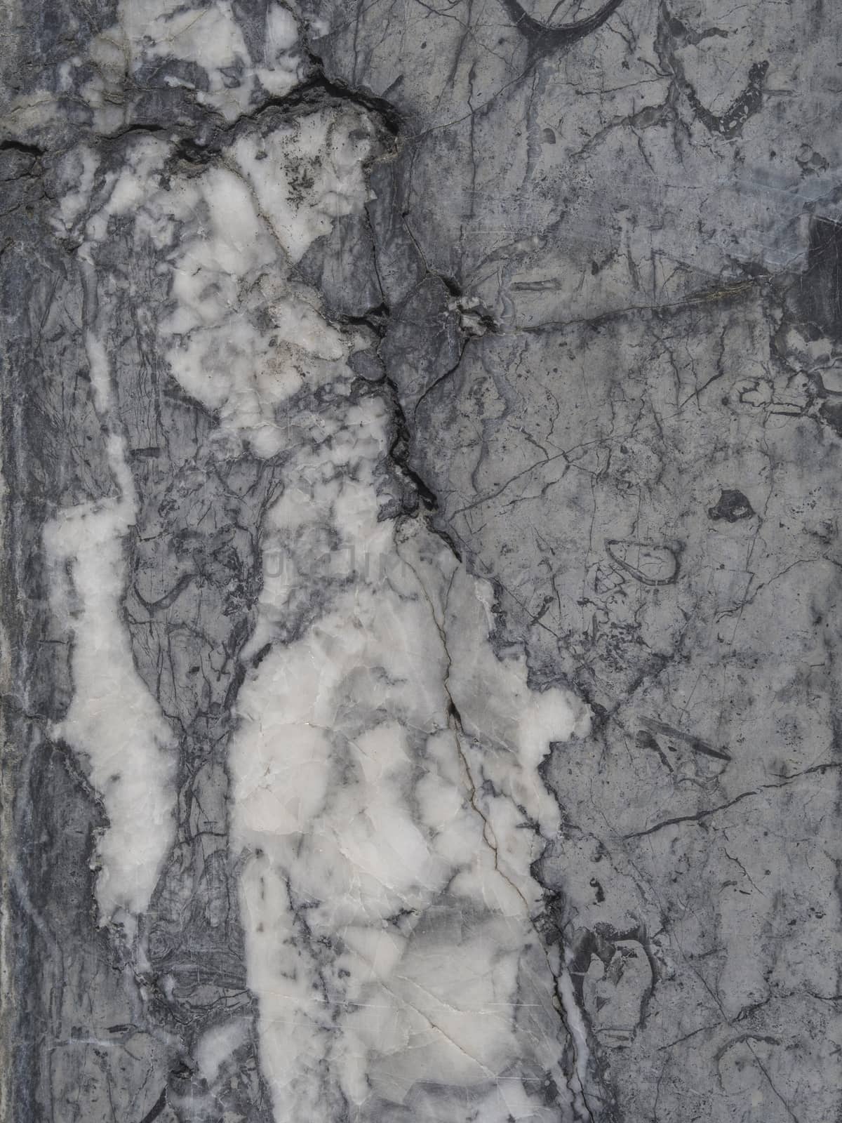 black white grey polished granite marble stone wall - background by Henkeova