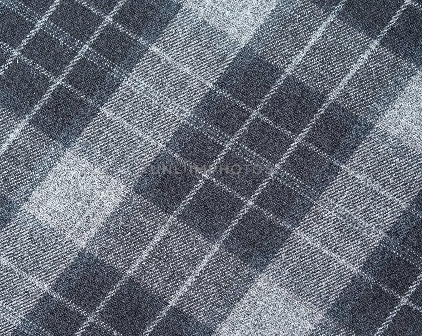 grey scottish checked wool fabric texture background