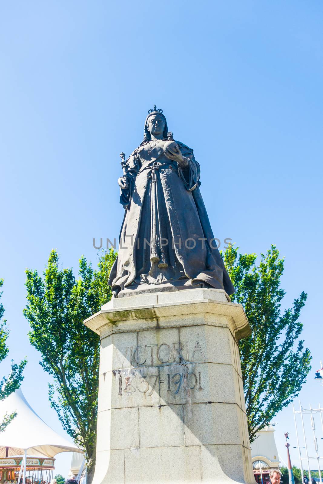 Statue of Queen Victoria on Southport sea front UK by paddythegolfer