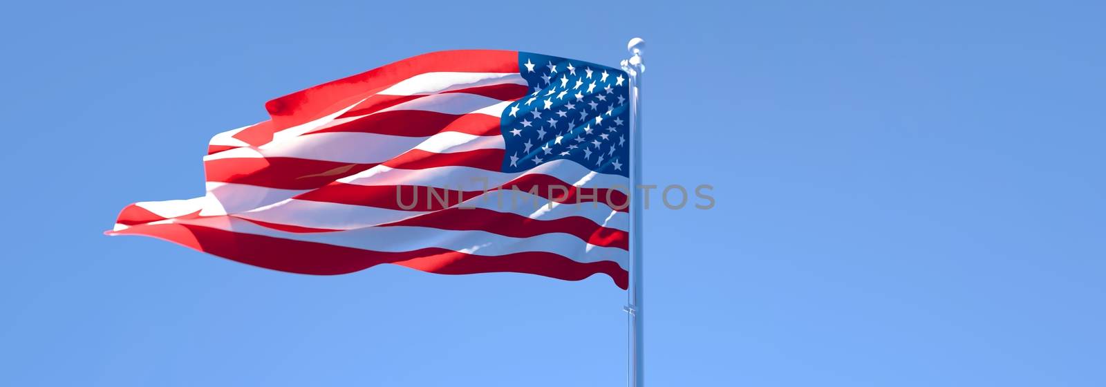 3d rendering of the national flag of the United States of America by butenkow