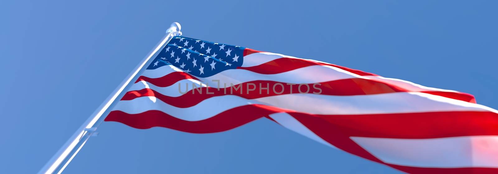3d rendering of the national flag of the United States of America by butenkow