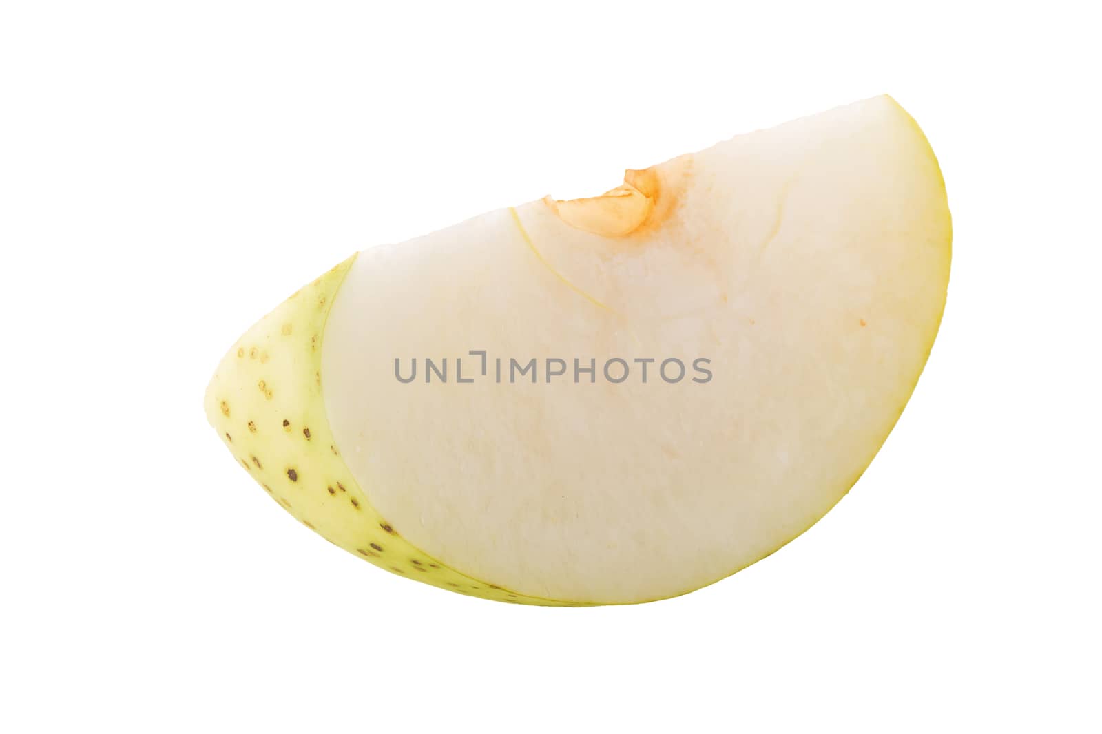 Chinese pear and Sliced isolated on a whate background by kaiskynet