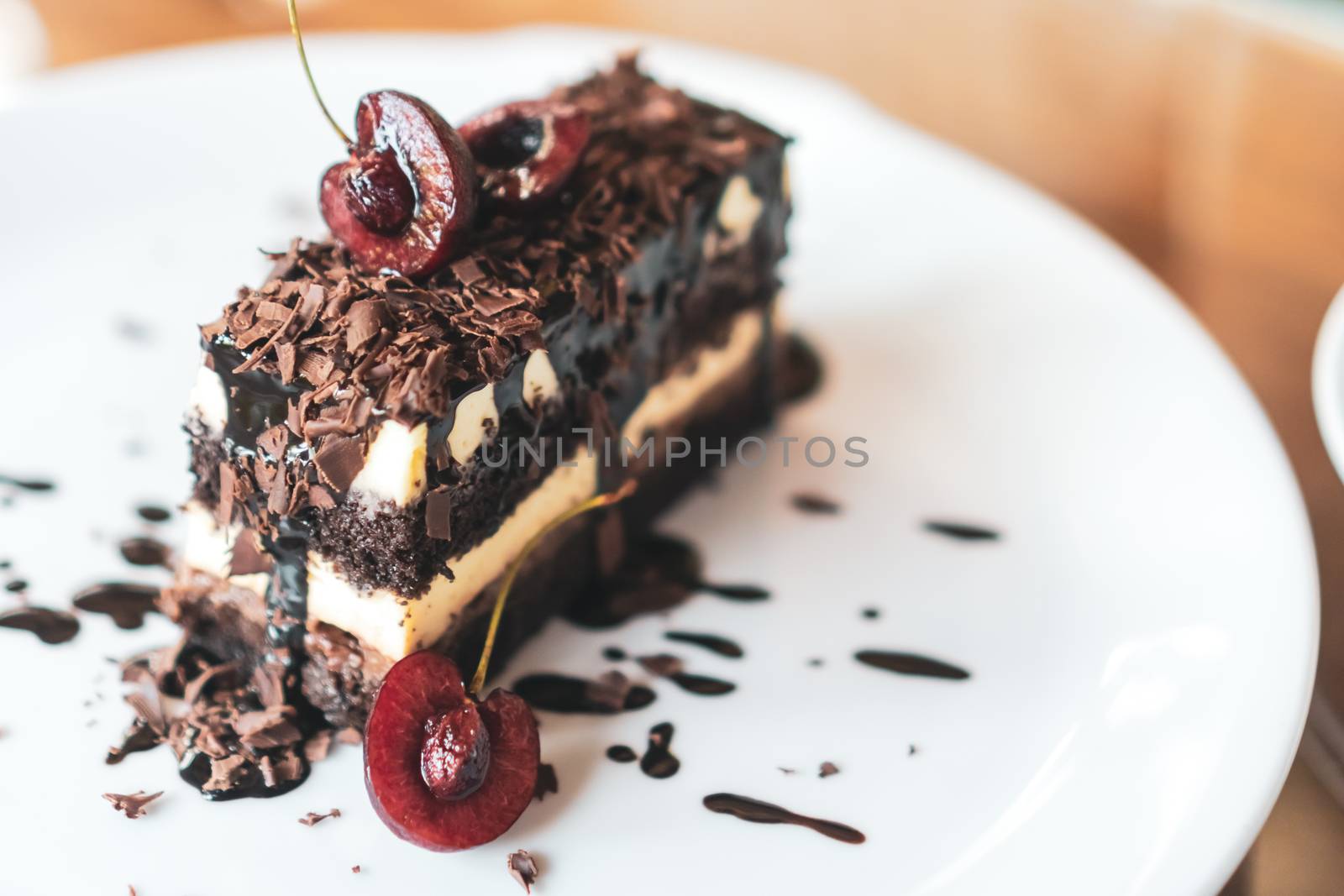 Selective focus of sweet desert with beautiful decoration. by Suwant