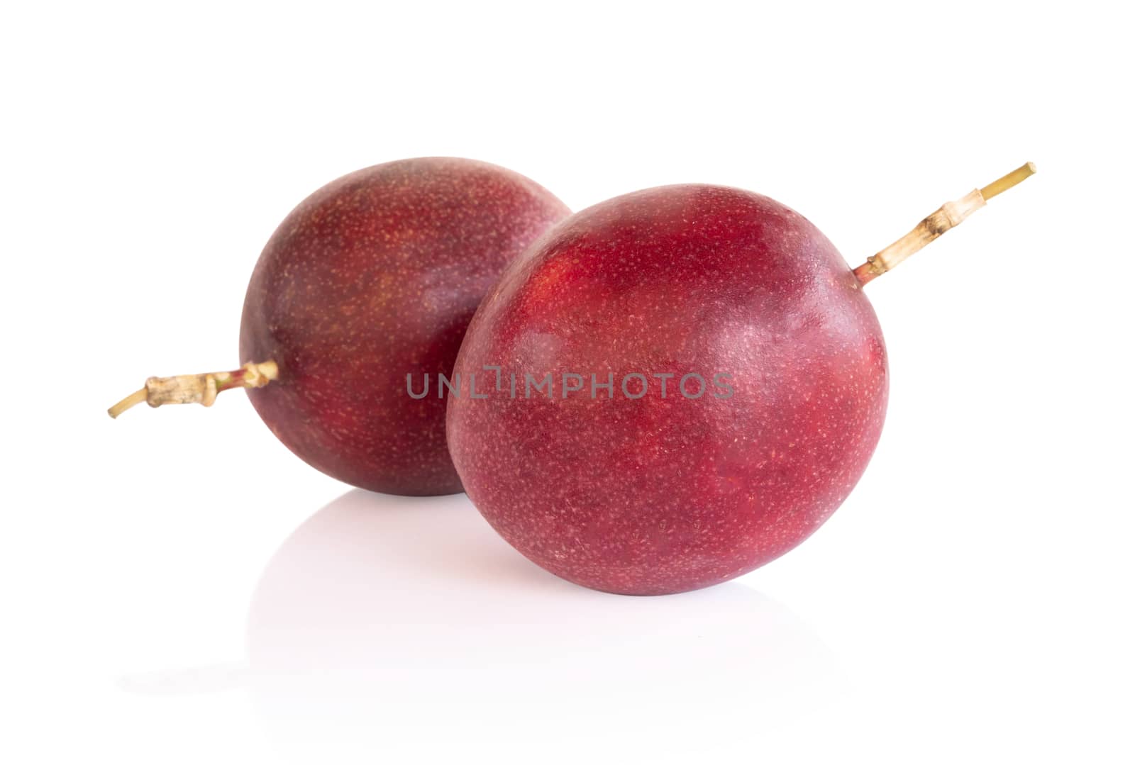 Fresh passion fruit isolated on white background, food healthy c by pt.pongsak@gmail.com