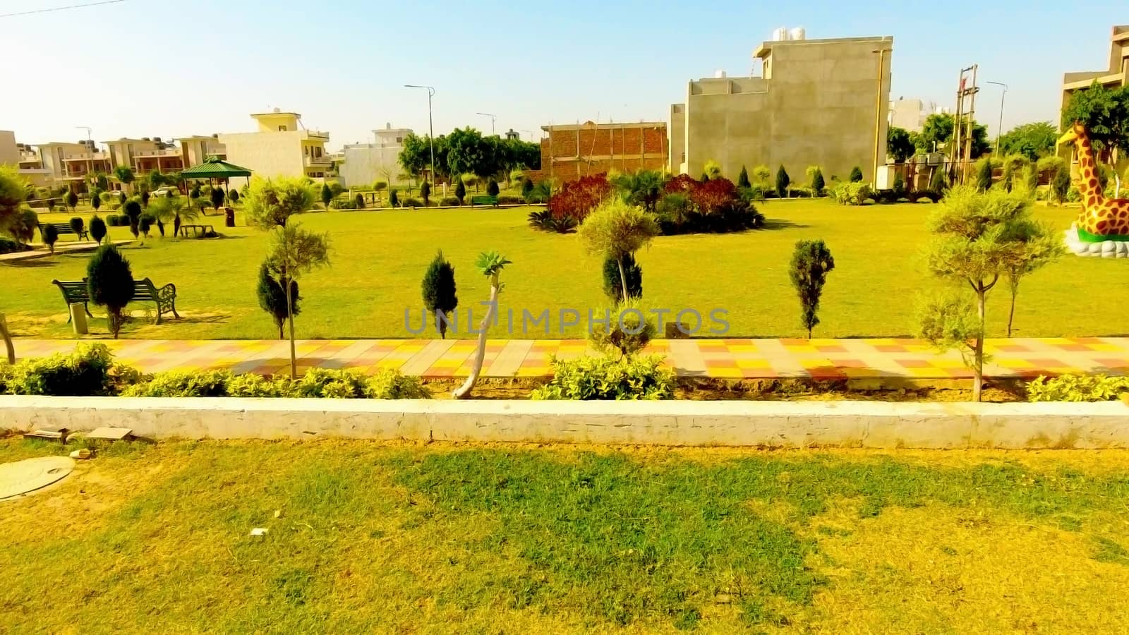 Barmer, Rajasthan, India,- March 2020 : view of a beautiful parks in Barmer