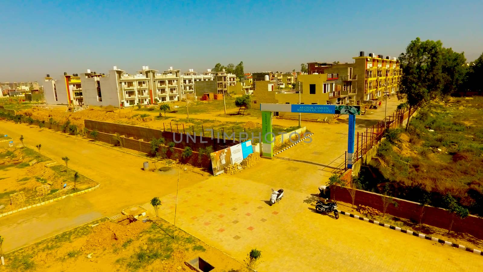 Latur, Maharashtra, India,- March 2020 : Abstract view of a big entrance in a towns in Latur