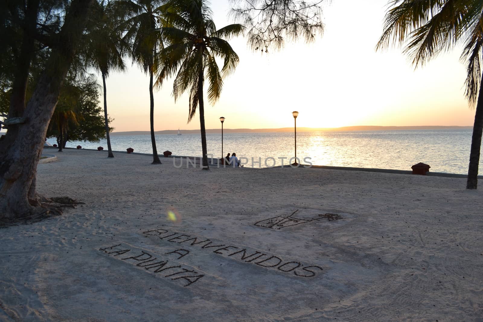 Cienfuegos, Cuba, view on La Punta beach during sunset by kb79