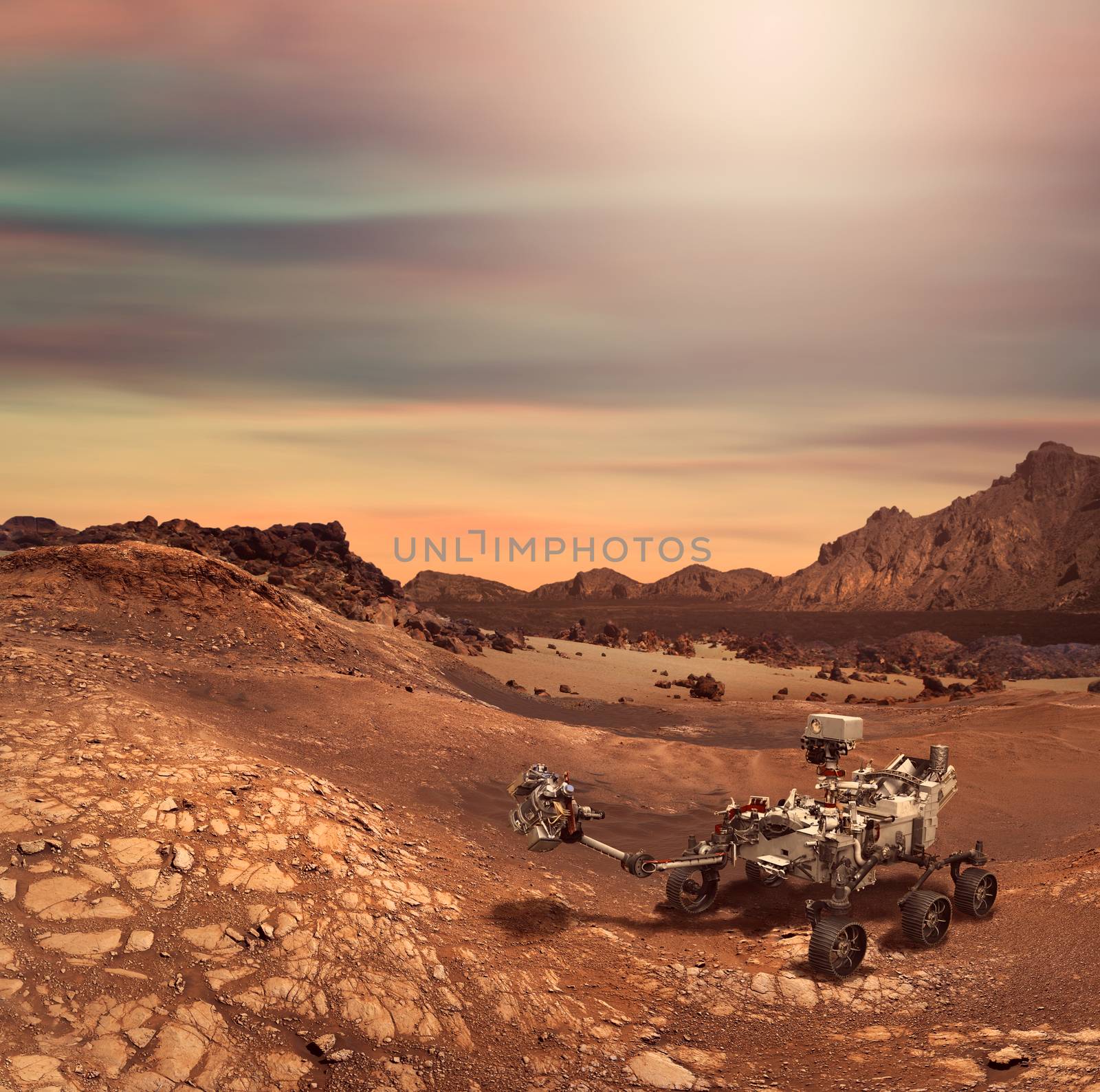 Perseverance rover on the surface of the Planet Mars by anterovium