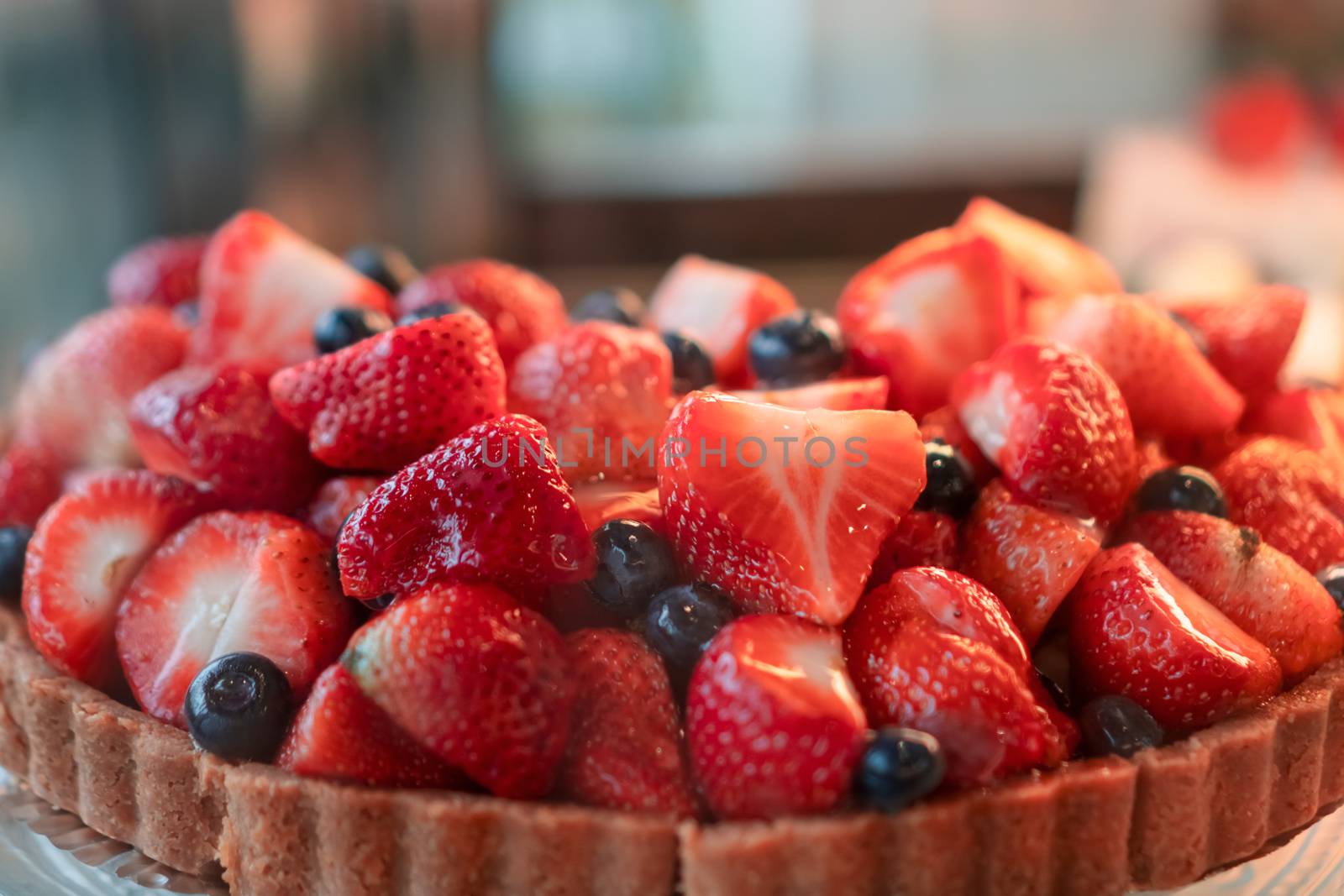 Selective focus of sweet desert with beautiful decoration. by Suwant