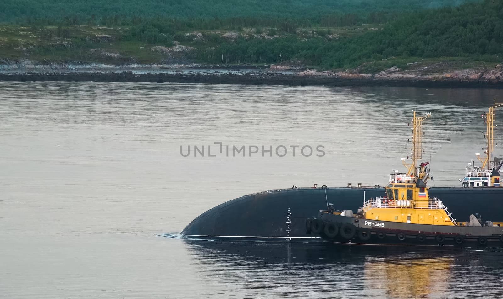 a Russian nuclear a submarine Dmitry Donskoy.