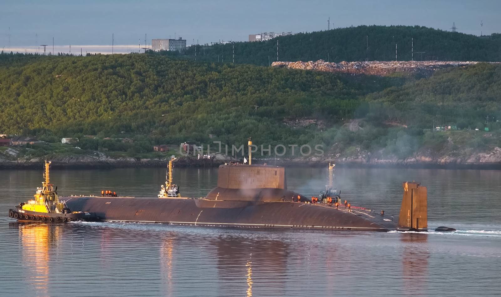 a Russian nuclear a submarine Dmitry Donskoy.