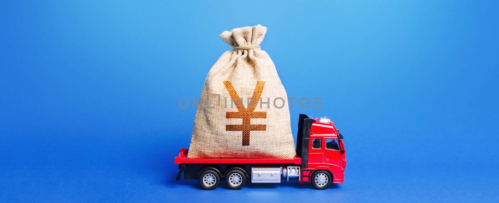 The truck is carrying a huge Yen Yuan money bag. Great investment. Anti-crisis measures of government. Attracting large funds to the economy for subsidies, support and cheap soft loans for businesses. by iLixe48