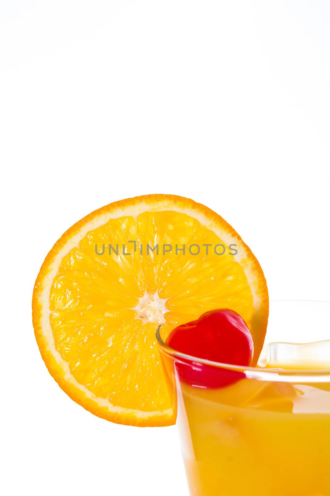 Tequila sunrise cocktail isolated on white background by chandlervid85