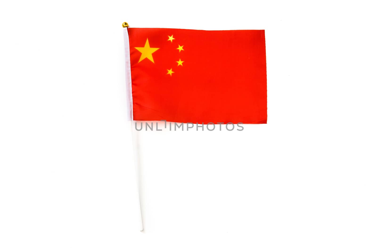 Chinese flag isolated on white background