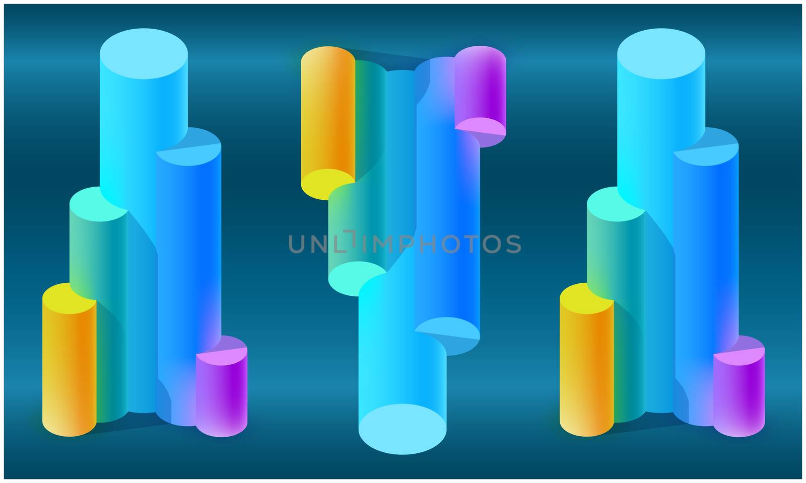 Set of lab Tubes on dark abstract background