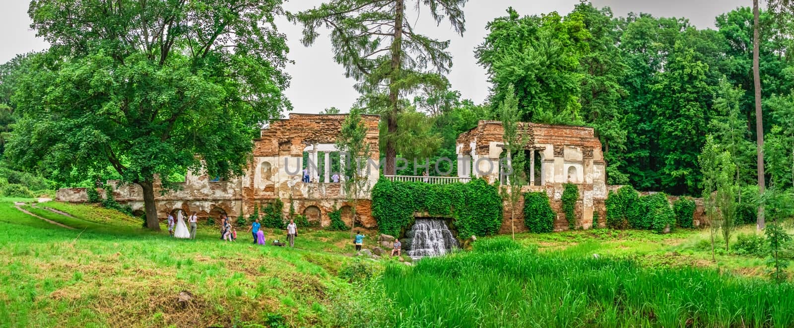 Bila Tserkva, Ukraine 06.20.2020. Alexandria park in Bila Tserkva, one of the most beautiful and famous arboretums in Ukraine, on a cloudy summer day.