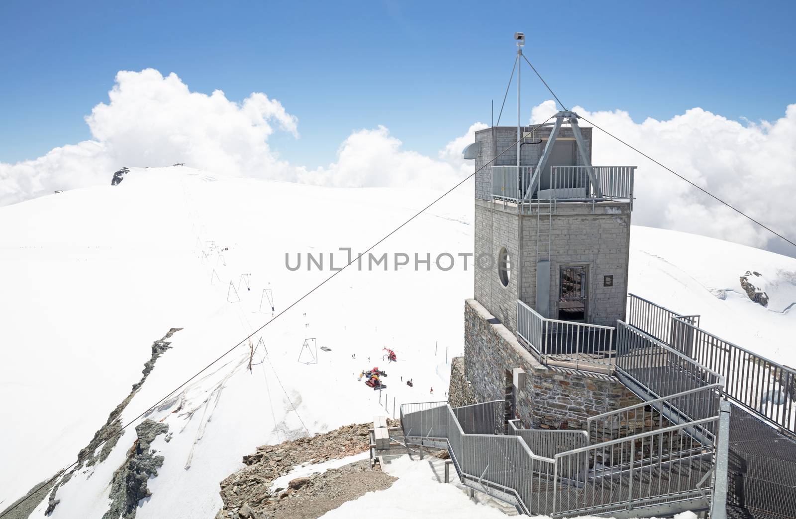 Zermatt, Switzerland on july 19, 2020: Top of Europe views in Ma by michaklootwijk