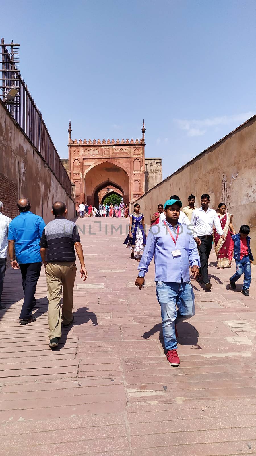 Orchha Fort agra fort Jahangir Mahal a pink sandstone fortification Palace of moghuls emperor Mahal-e-Jahangir a citadel and garrison and unesco heritage site and ancient ruins Agra India May 2019 by sudiptabhowmick