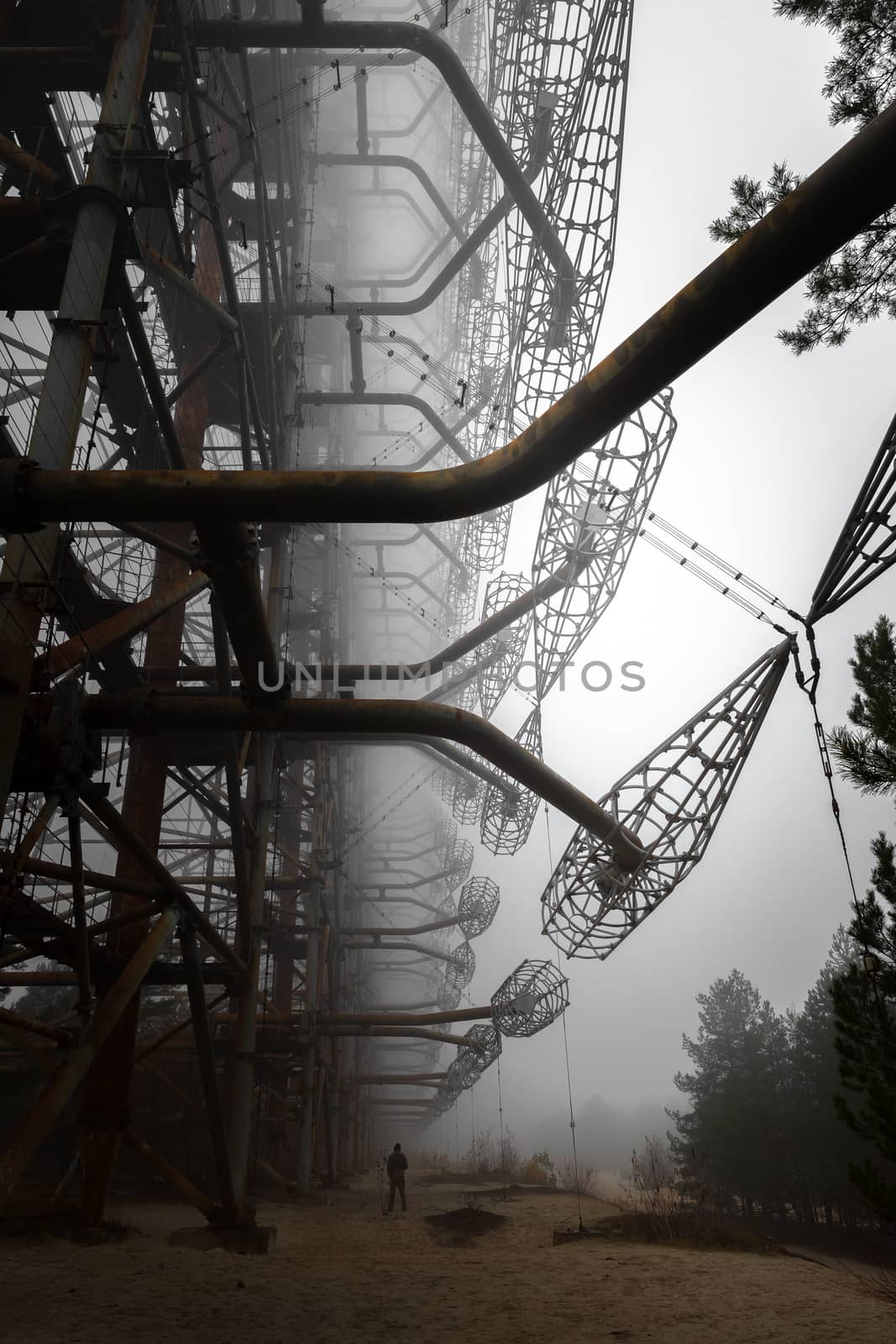 Large antenna complex in the mist by svedoliver