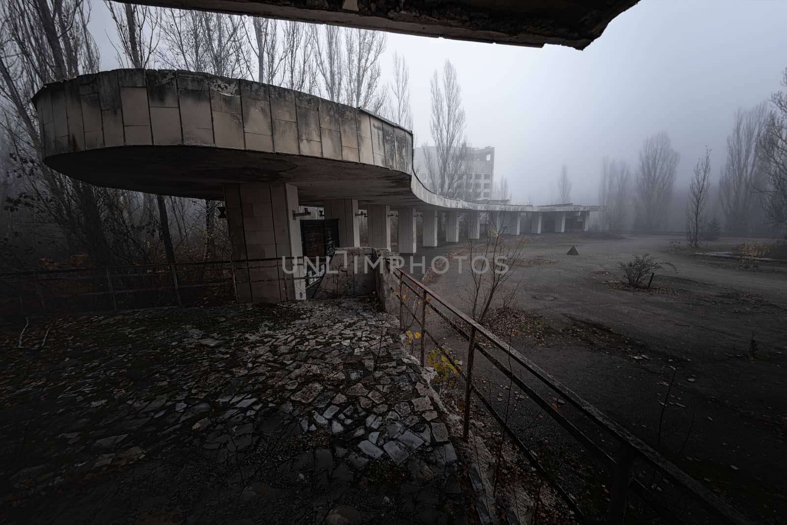 Abandoned city of Pripyat 2019 in ruins