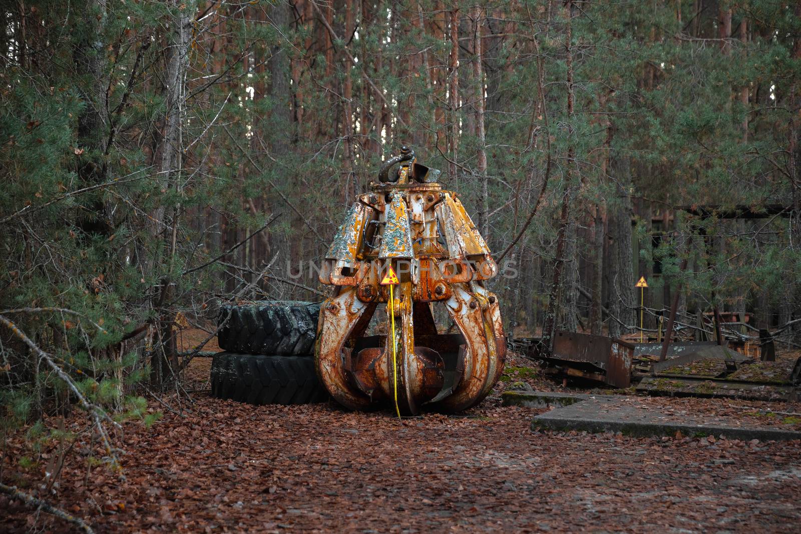 The highly contaminated Claw, machine part in Chernobyl Exclusion Zone, 2019 by svedoliver