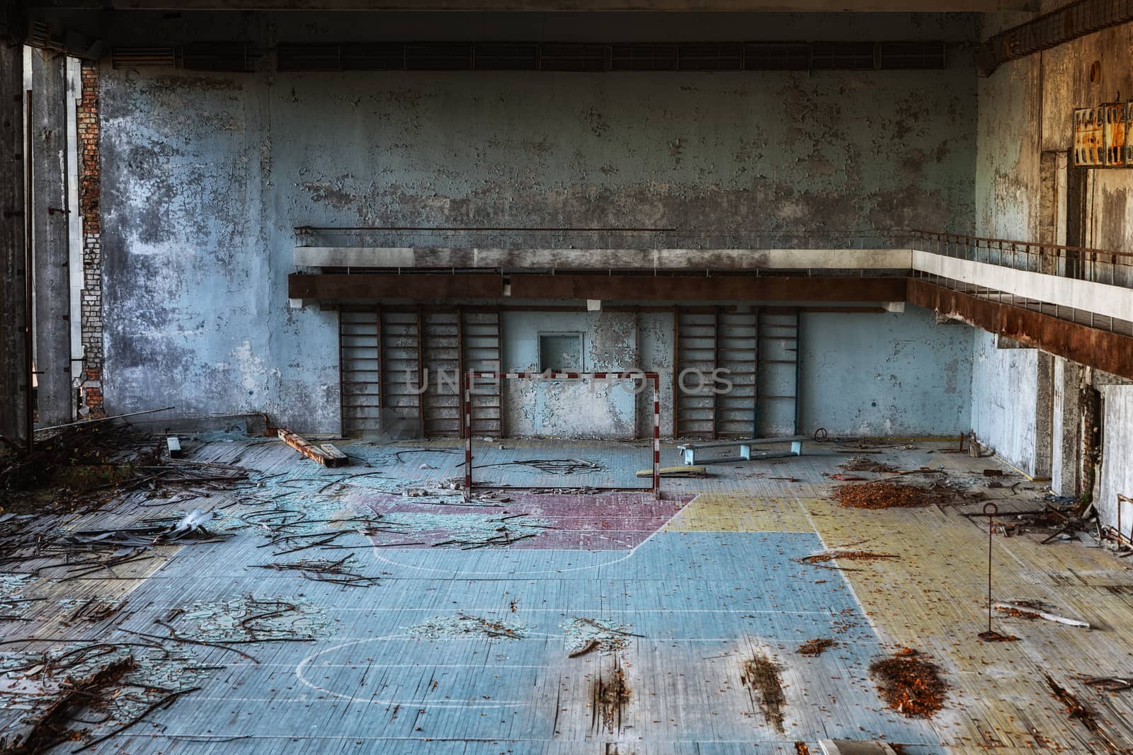 Abandoned sport room in ghost town by svedoliver