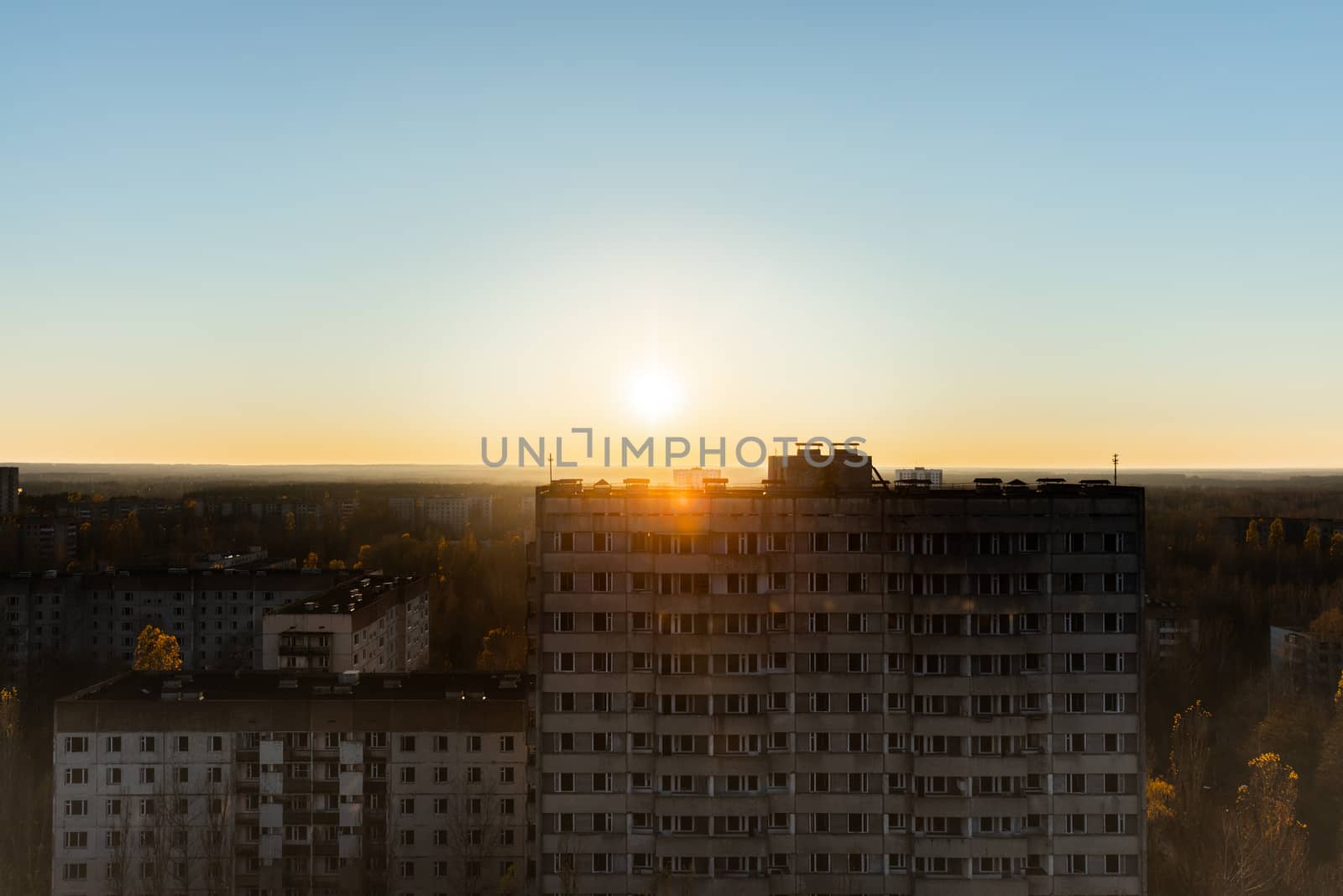 An Abandoned high rise in Pripyat, Chernobyl Exclusion Zone 2019