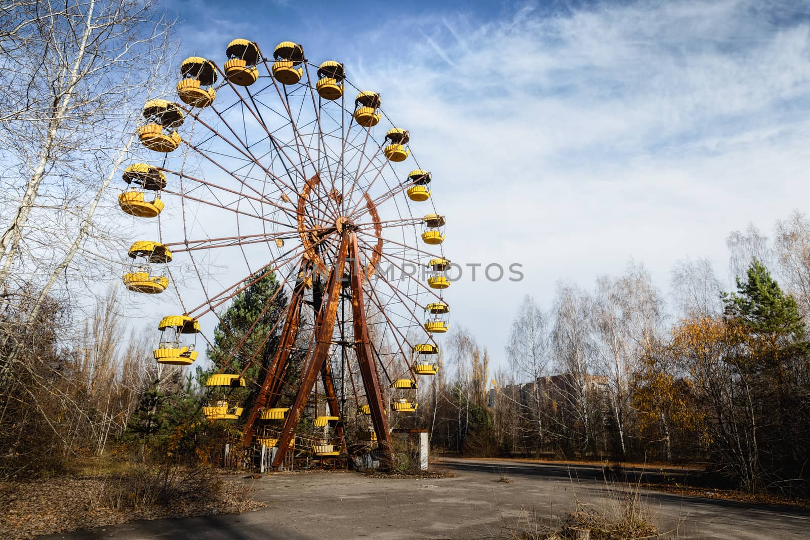 Ferris wheel of Pripyat ghost town 2019 outdoors