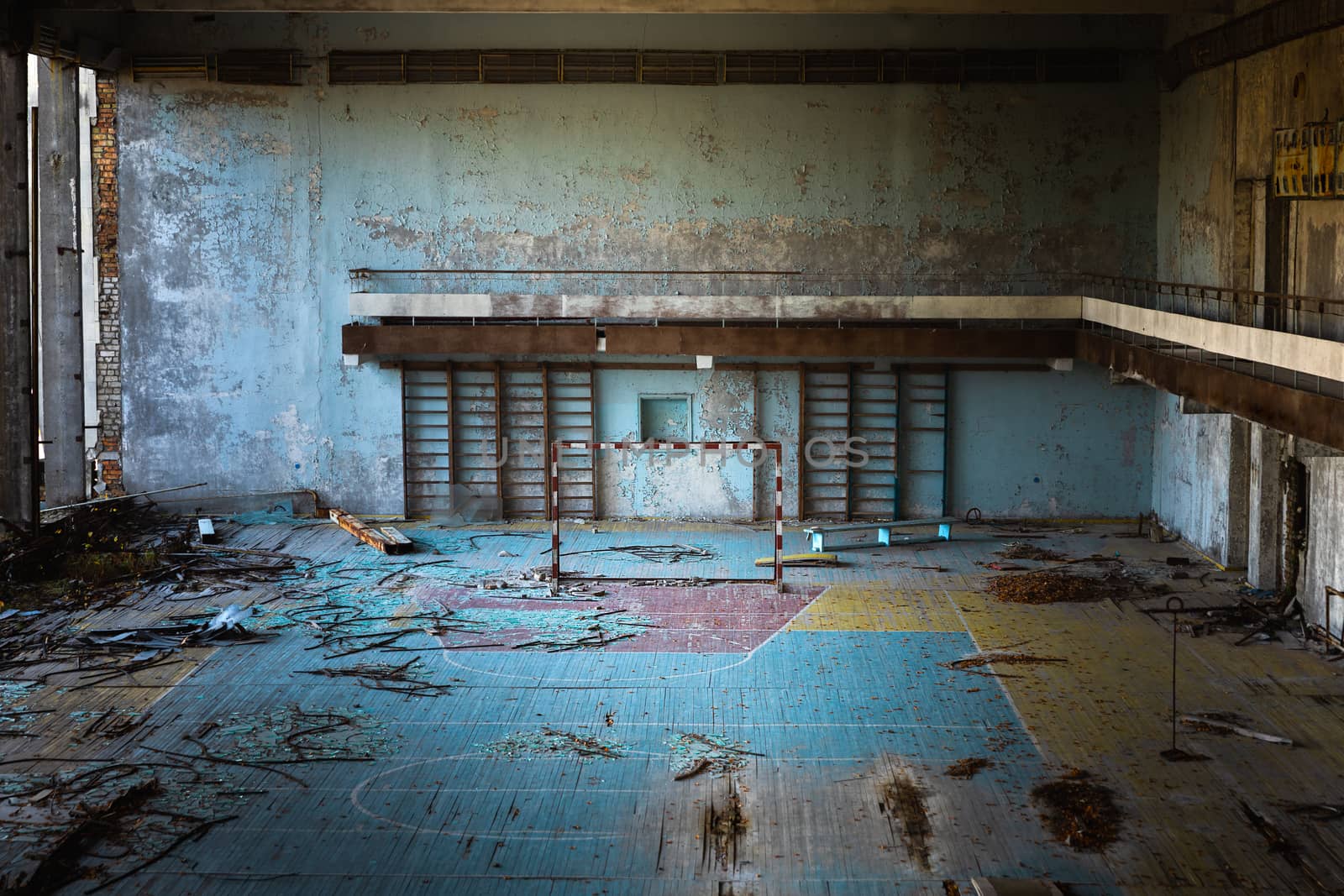 Abandoned sport room in Pripyat city, Chernobyl Exclusion Zone 2019 by svedoliver