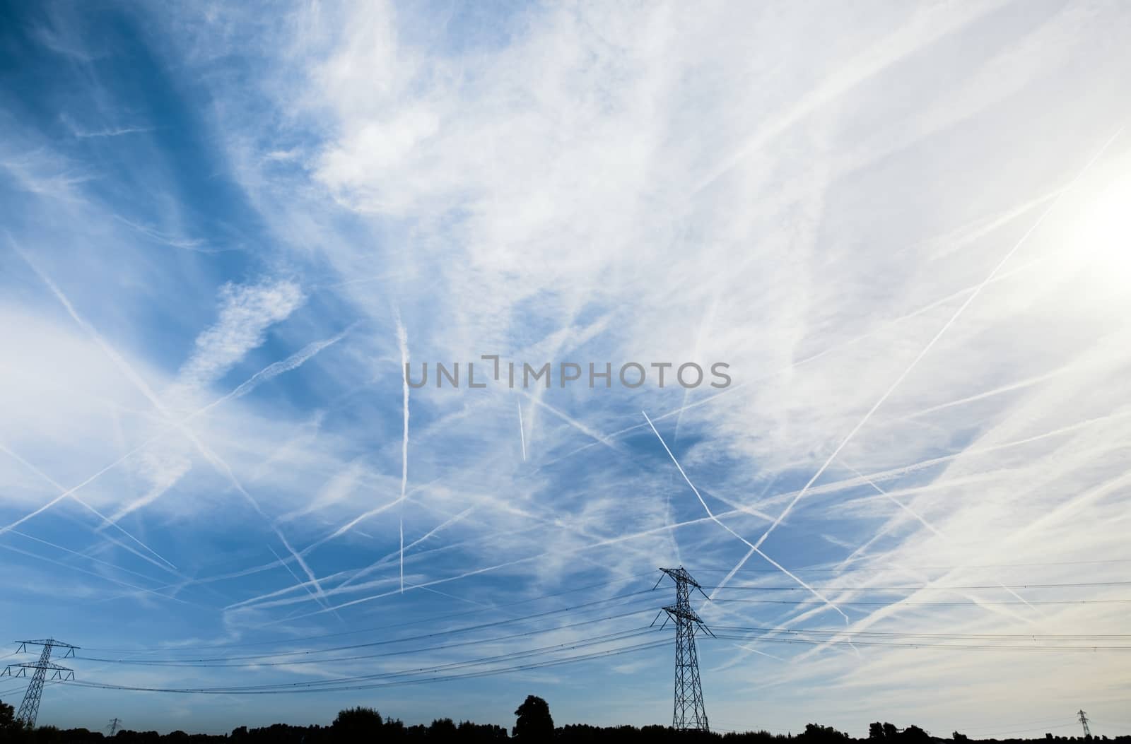 Chemtrails over the blue sky by svedoliver