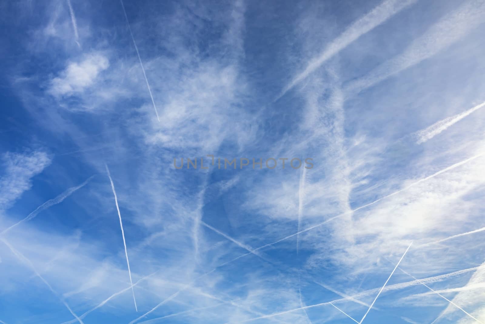 Chemtrails over the blue sky by svedoliver