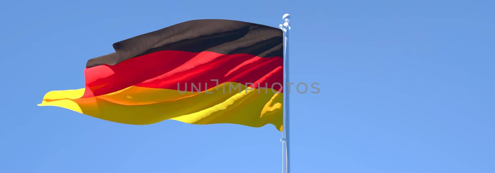 3D rendering of the national flag of Germany waving in the wind by butenkow