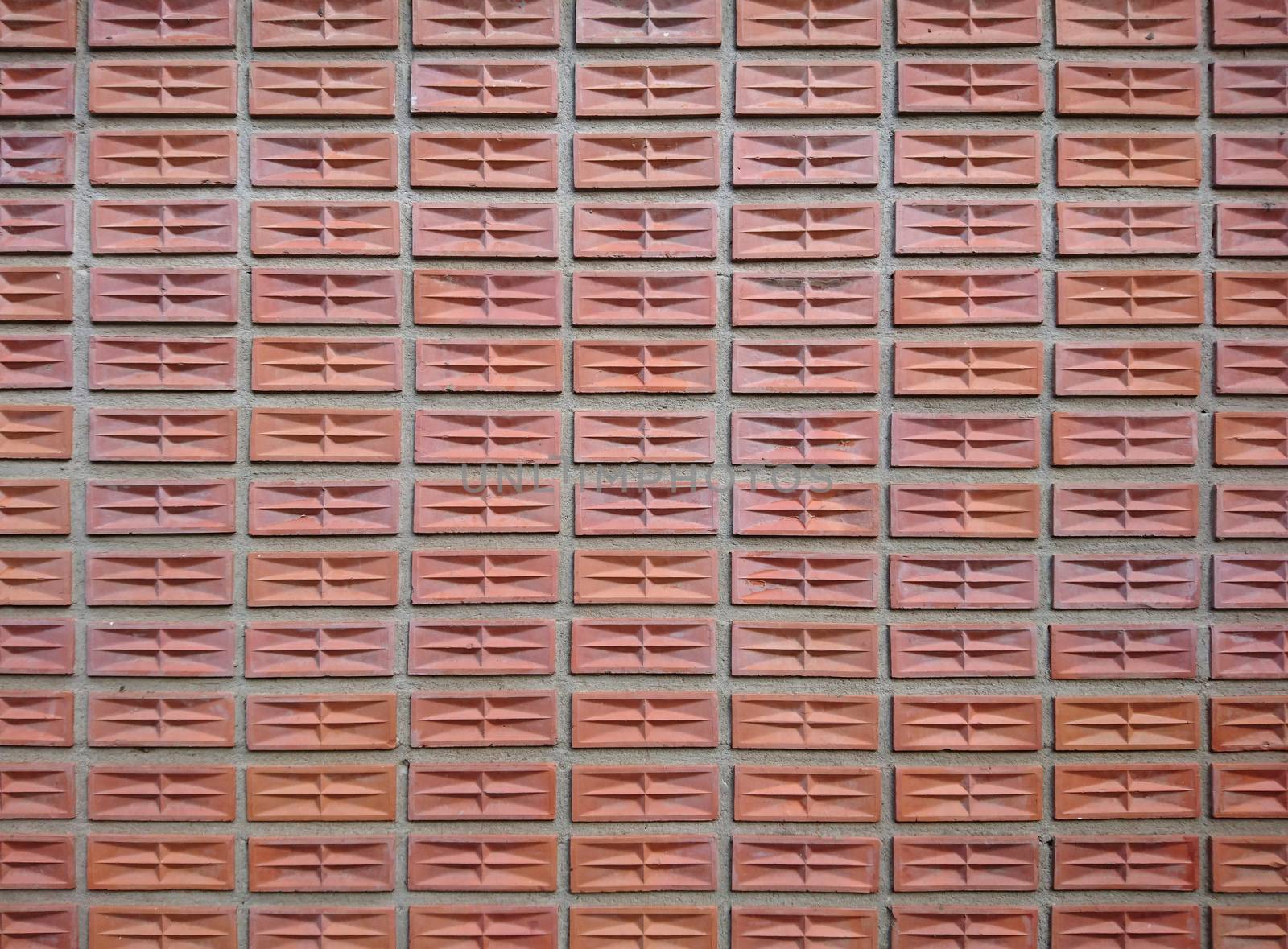 Orange stone brick wall by liewluck