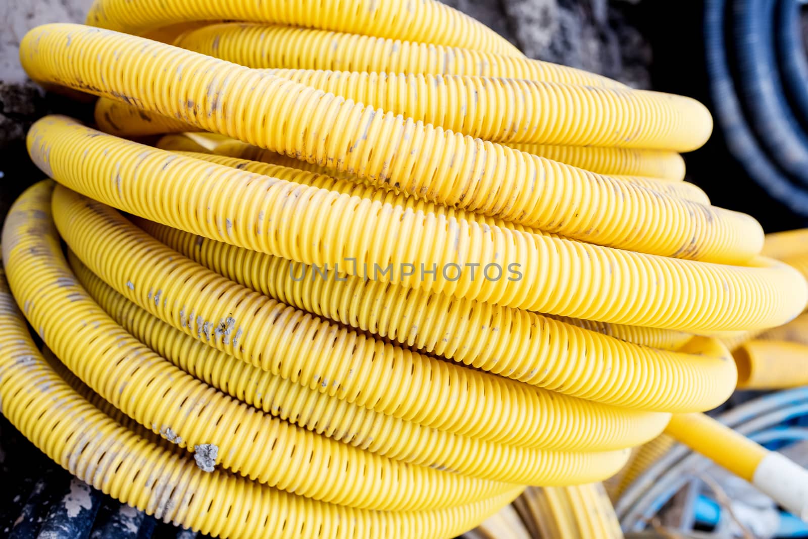 yellow perforated gas duct