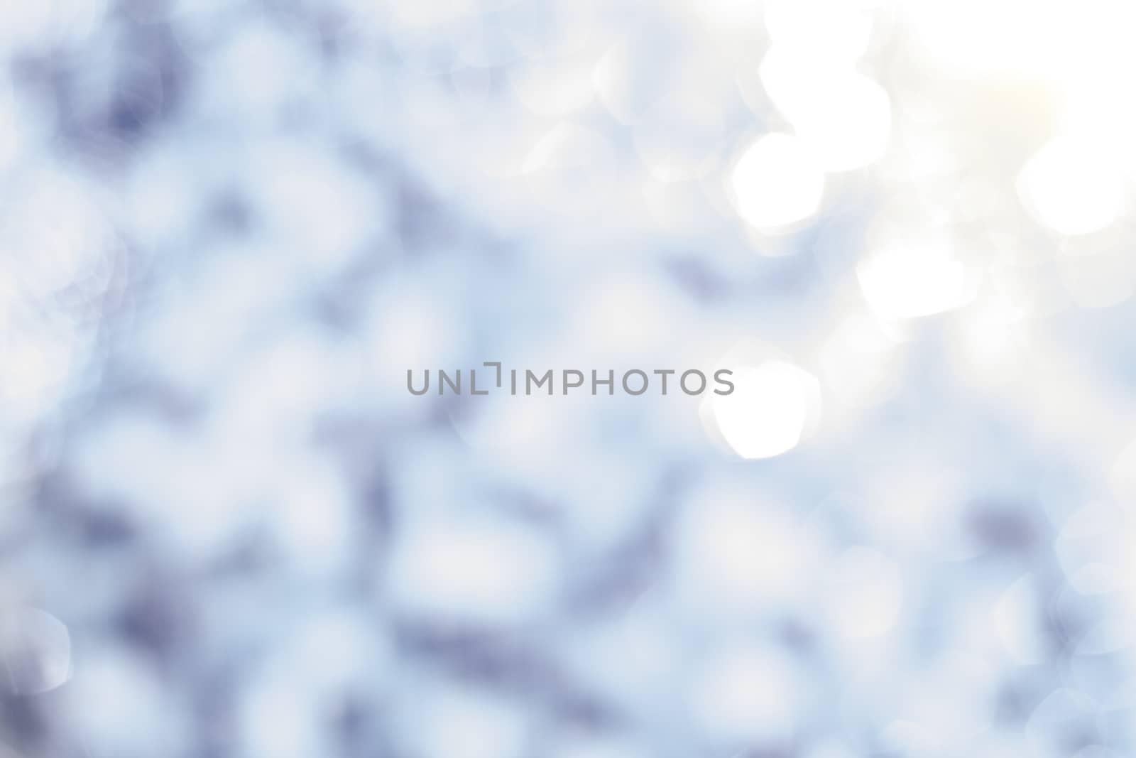 Abstract blur of light and blue background