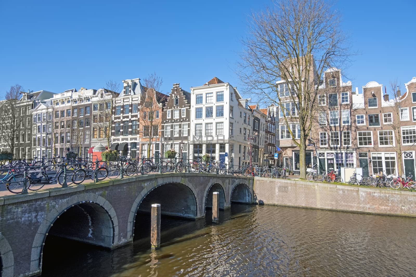 City scenic from Amsterdam at the Herengracht in the Netherlands