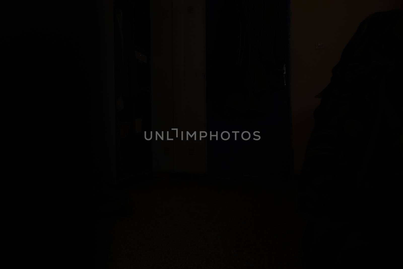 a dark room in a High quality Photo by devoxer