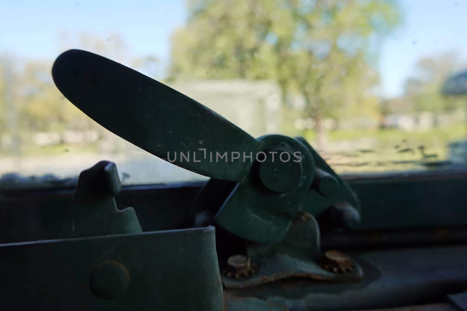 Old military truck parts and accessorises.