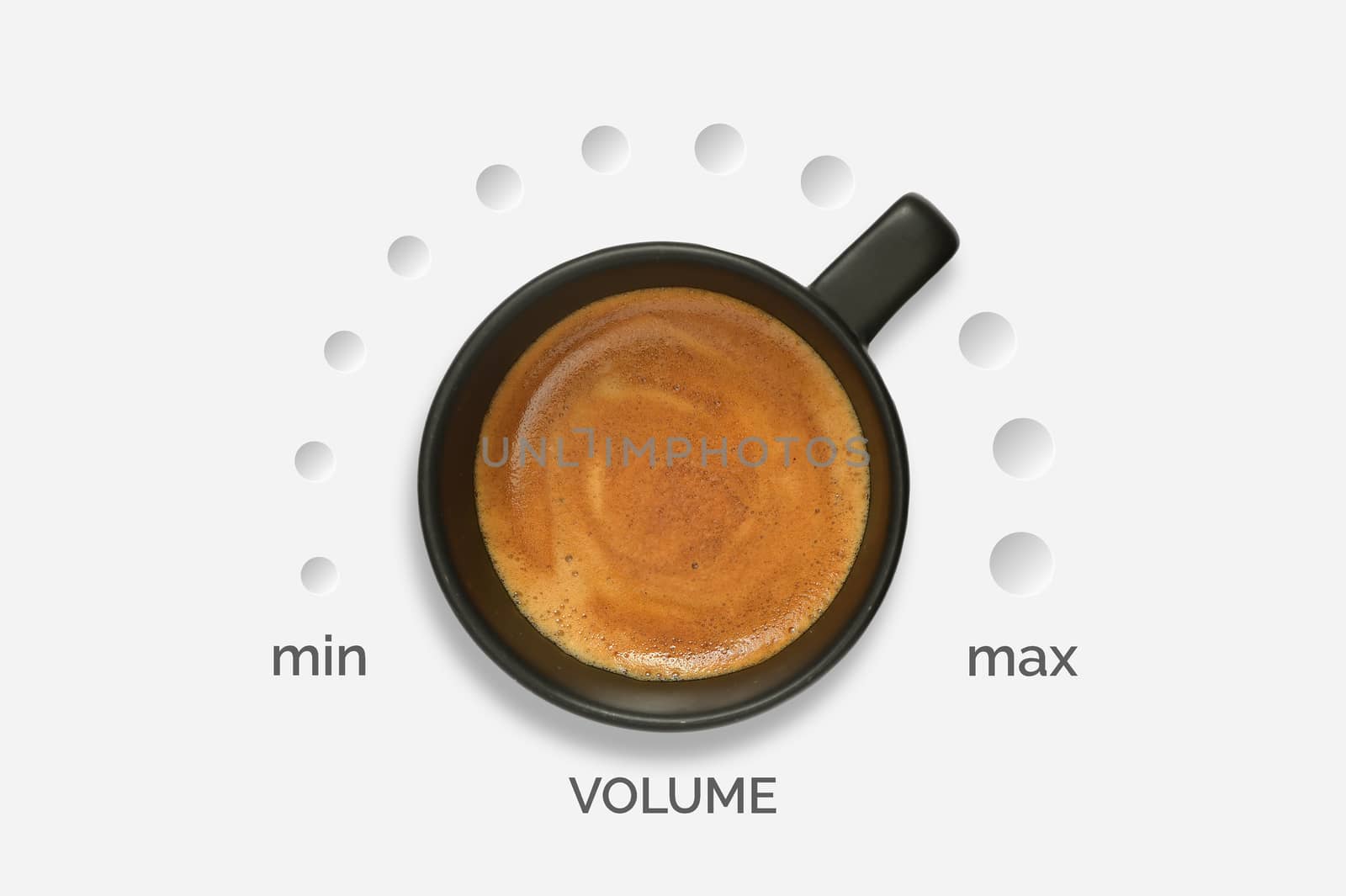 Cup of Espresso Coffee Music Volume Knob by jordachelr