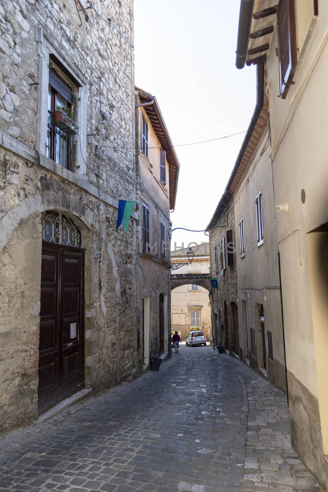 architecture of streets and buildings in the center of amelia by carfedeph