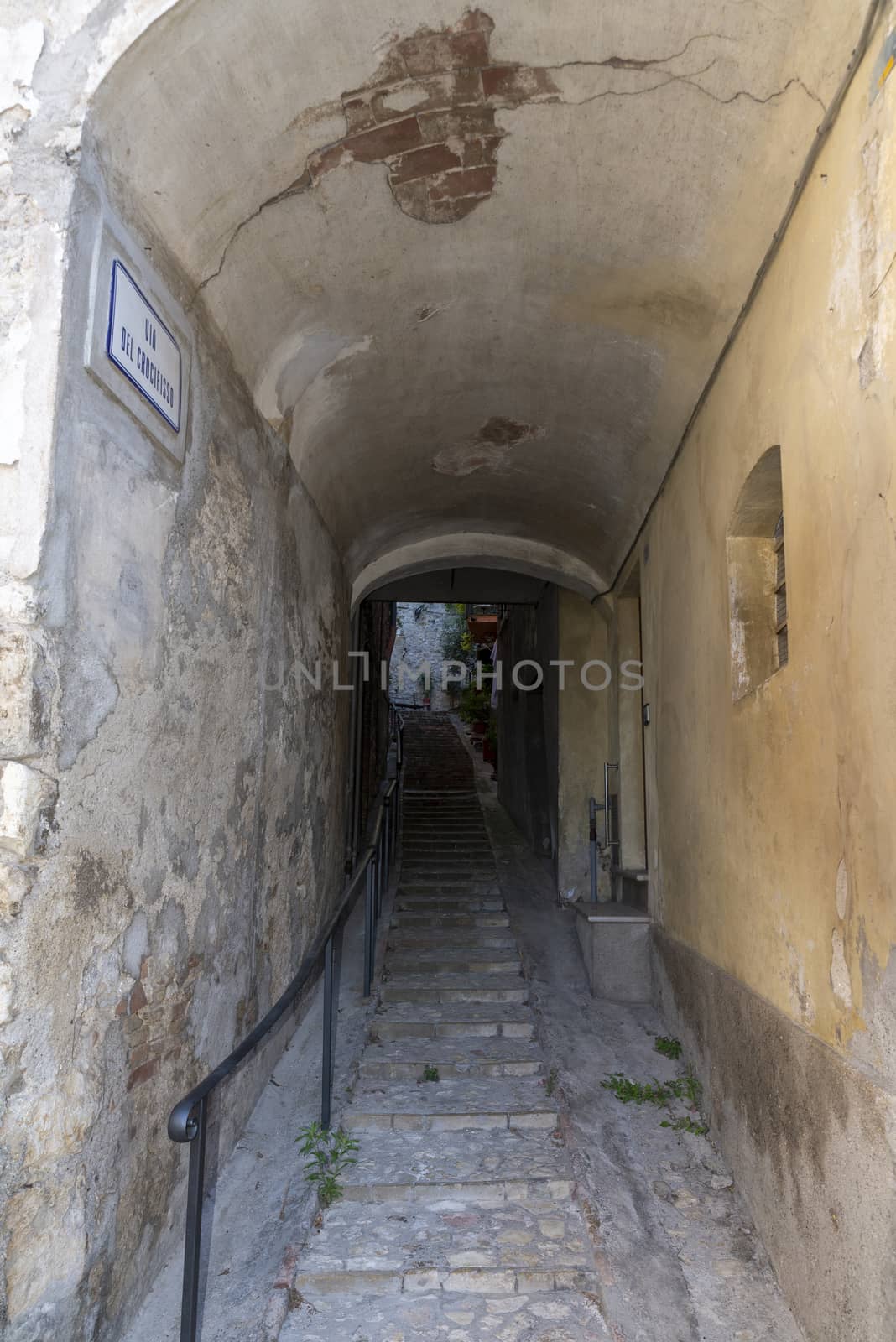 architecture of streets and buildings in the center of amelia by carfedeph