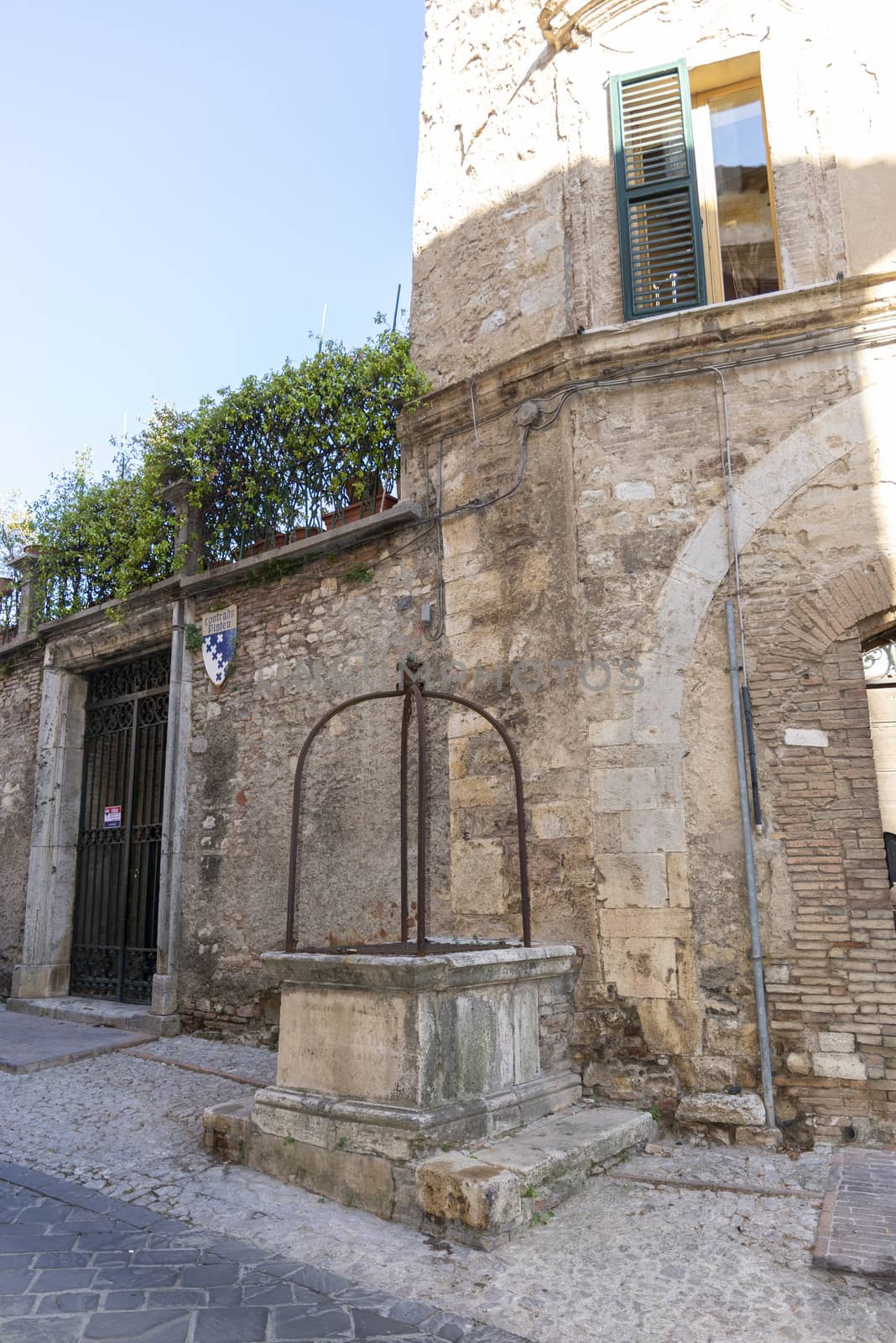 architecture of streets and buildings in the center of amelia by carfedeph