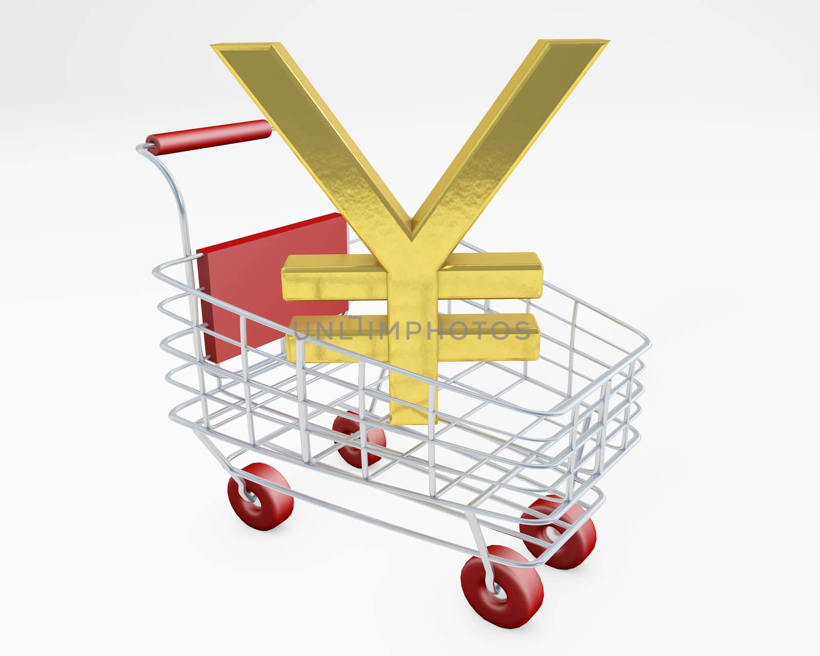 Buying yen forex concept 3d rendering golden texture sign by F1b0nacci