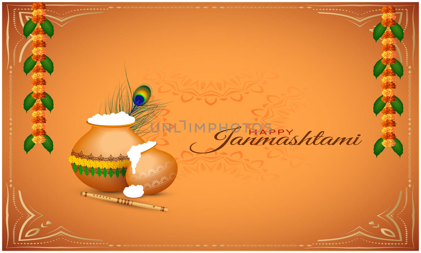 traditional indian festival elements on abstract background