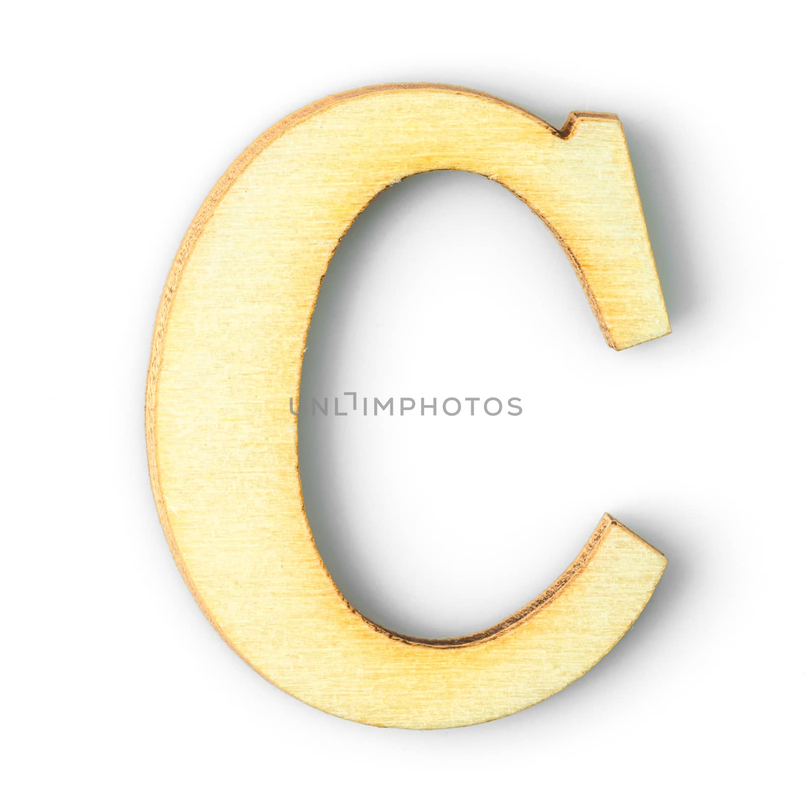 Wooden Alphabet letter with drop shadow C by stoonn