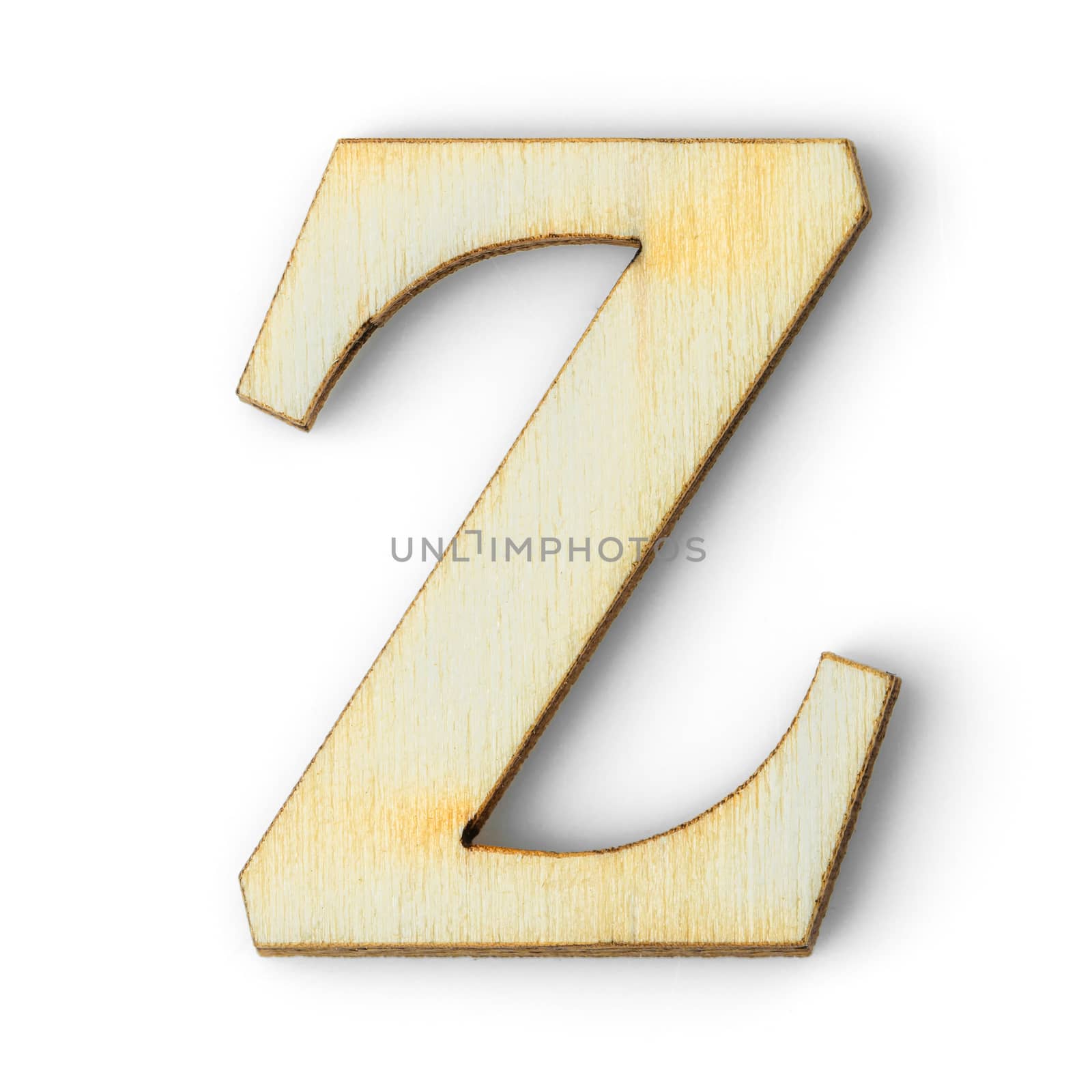 Wooden Alphabet letter with drop shadow Z by stoonn