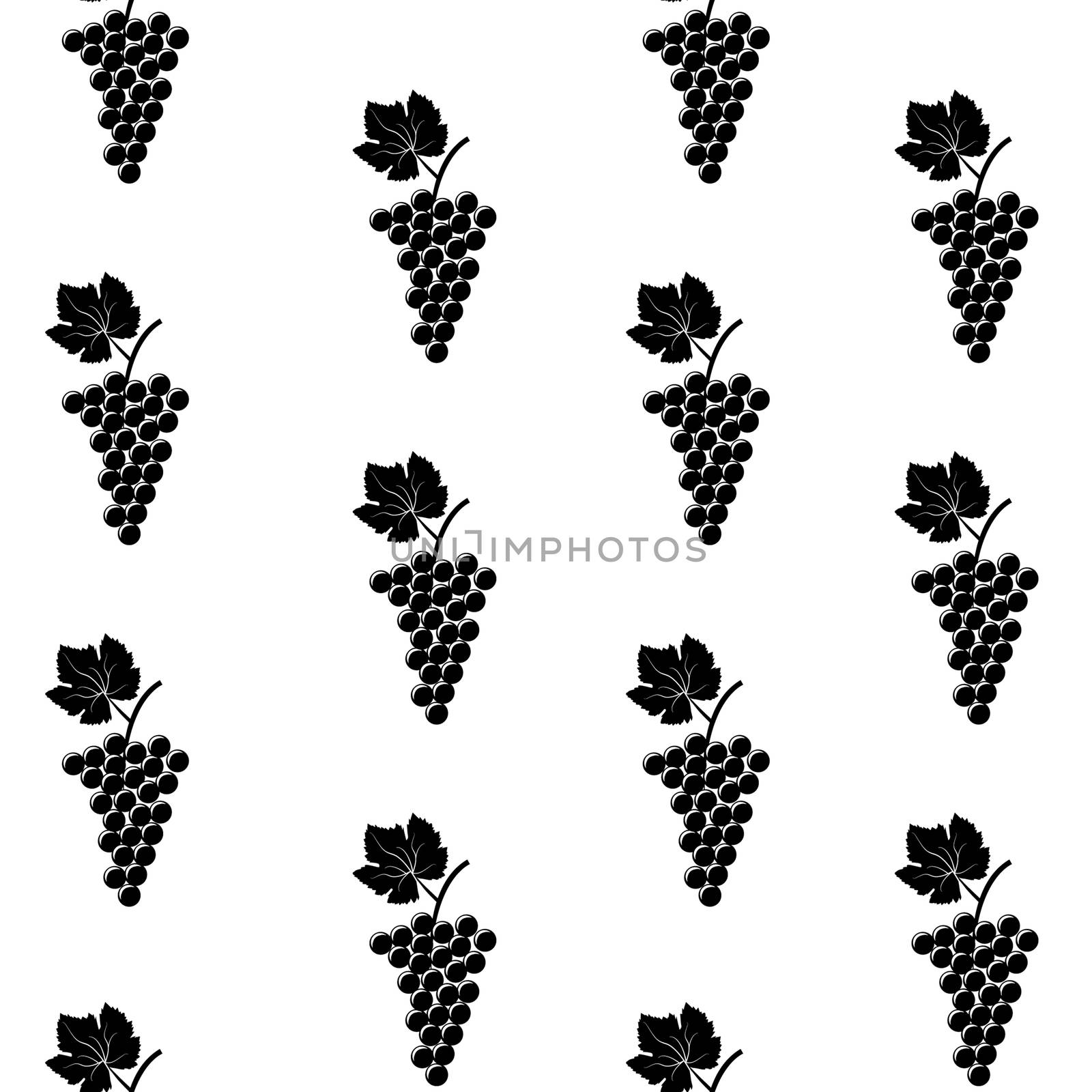Seamless background of stylized grape bunches by hibrida13